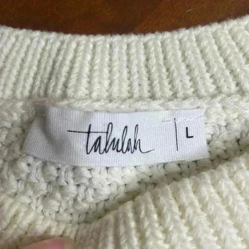 TALULAH women’s knit cropped vest white size large preloved versatile stylish - Picture 2 of 4
